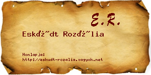 Esküdt Rozália névjegykártya