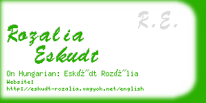 rozalia eskudt business card